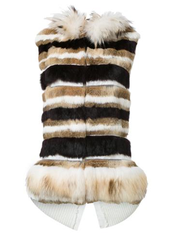 Andrea Bogosian Fur Vest, Women's, Size: P, Nude/neutrals, Fox Fur/rabbit Fur