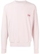 Aries Logo Print Sweatshirt - Pink