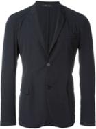 Emporio Armani Two Button Blazer, Men's, Size: 52, Blue, Polyamide/spandex/elastane