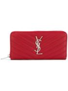 Saint Laurent Monogram Continental Wallet - Red