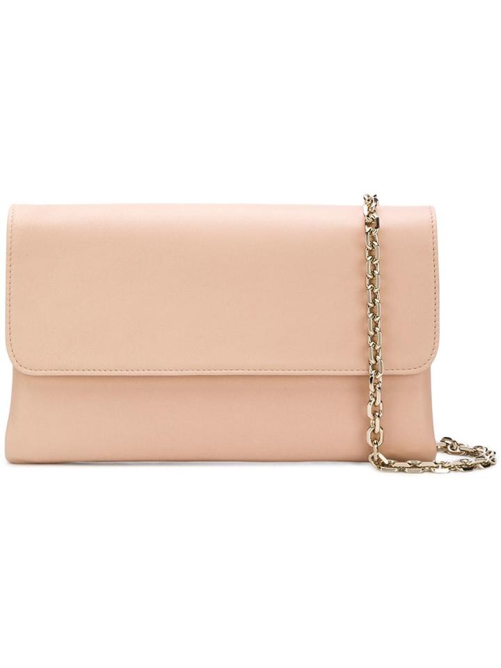 Casadei Foldover Clutch Bag - Neutrals