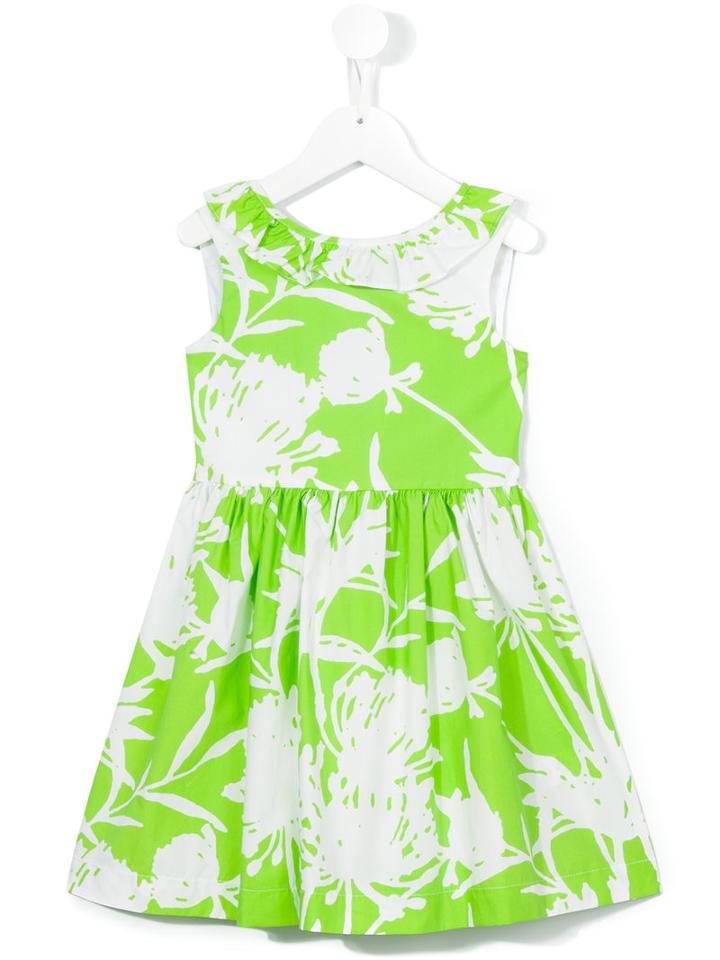 Il Gufo - Floral Print Dress - Kids - Cotton - 5 Yrs, Green