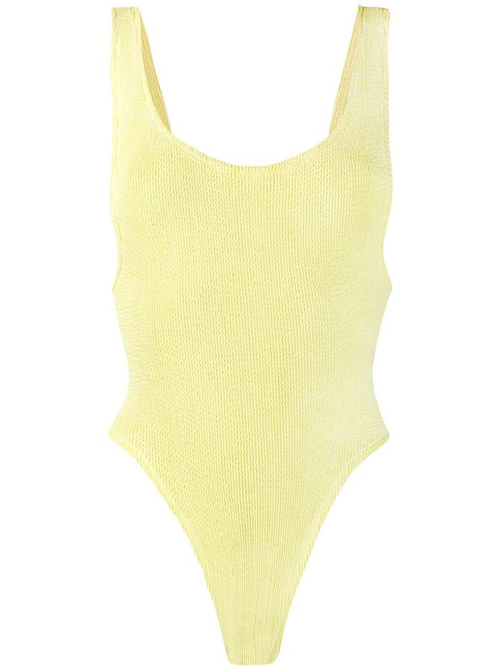 Reina Olga Scrunch One Piece Swimsuit - Yellow