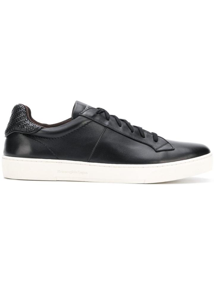 Ermenegildo Zegna Couture Contrast Sole Lace-up Sneakers - Black