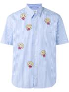 Jimi Roos Smiley Face Print Shirt, Men's, Size: Xl, Blue, Cotton