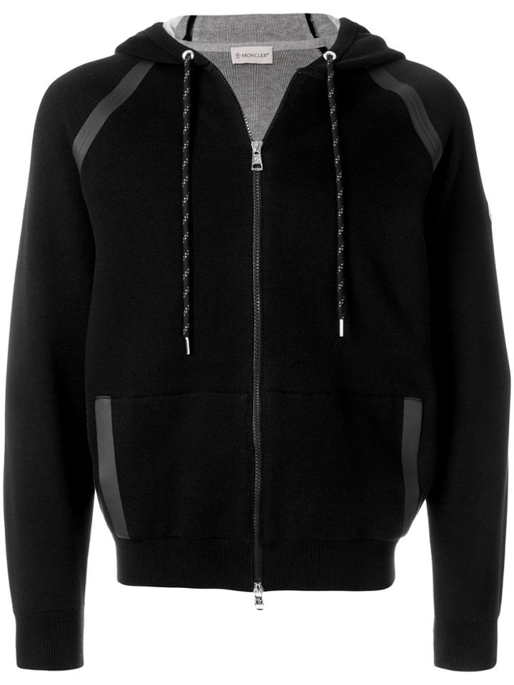 Moncler Zipped Track Hoodie - Black