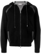 Moncler Zipped Track Hoodie - Black