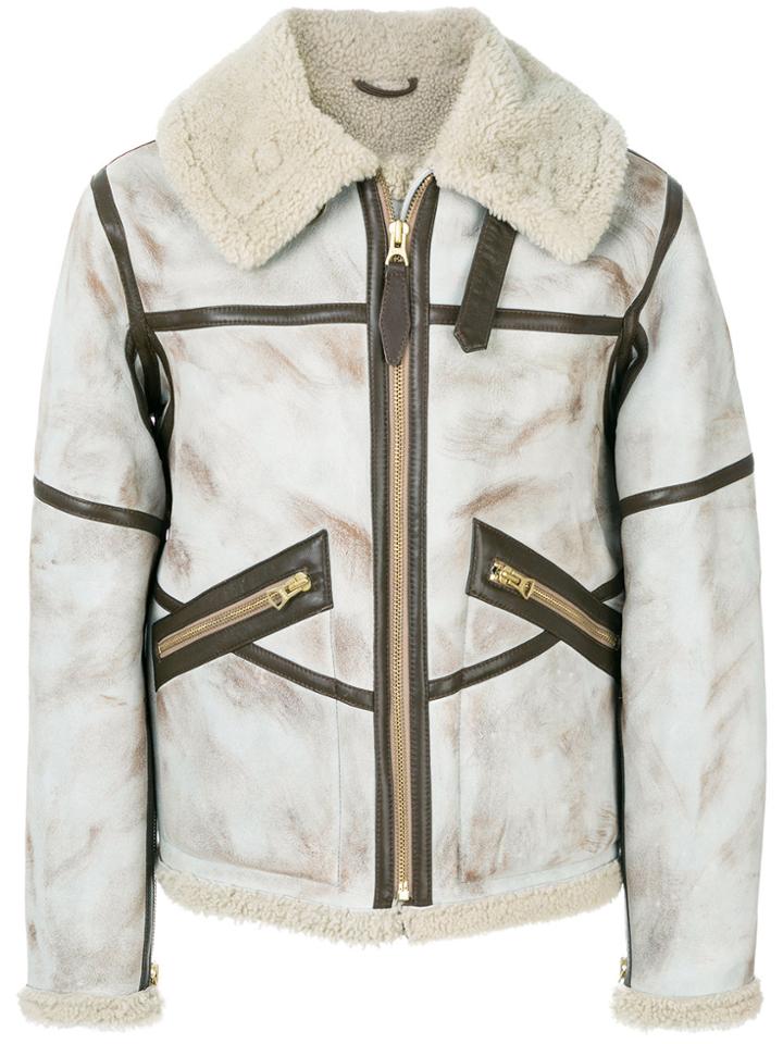 Schott Shearling Jacket - Blue