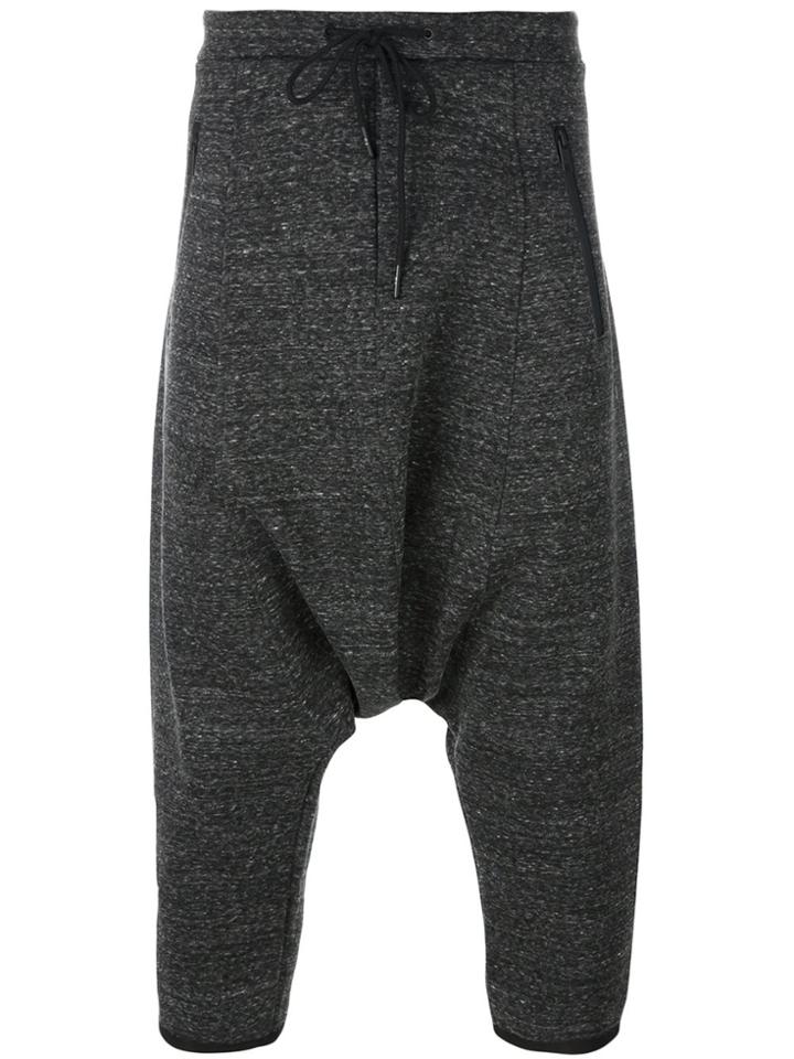 Y-3 Cropped Drop Crotch Trousers - Grey