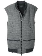 Undercover Raw Edge Gilet - Grey