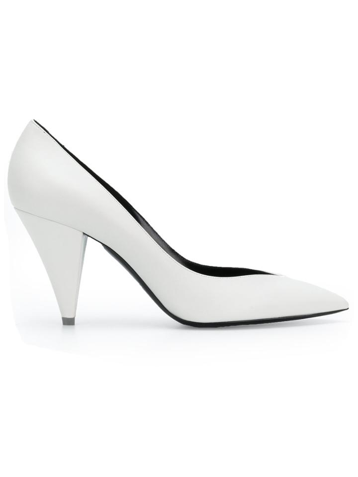 Saint Laurent Era 85 Pumps - White