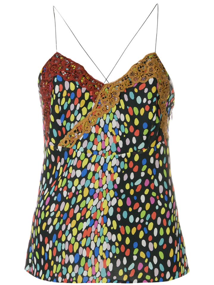 Marco De Vincenzo Leopard Lace Top - Multicolour