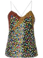 Marco De Vincenzo Leopard Lace Top - Multicolour
