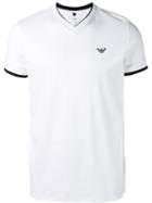 Armani Jeans - V-neck Logo T-shirt - Men - Cotton - L, White, Cotton