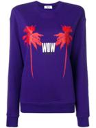 Msgm Crew Neck Sweatshirt - Purple