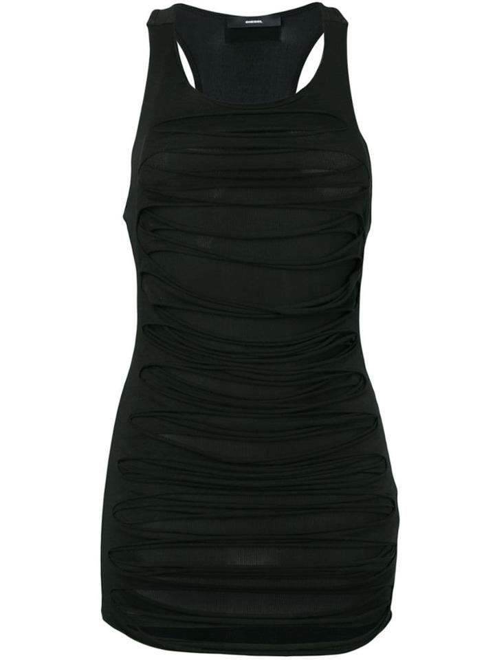 Diesel Ruched Vest - Black