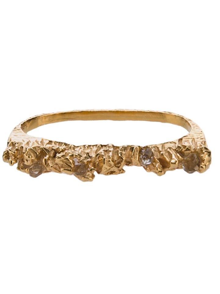 Niza Huang 'under Earth' Two Finger Ring, Women's, Metallic