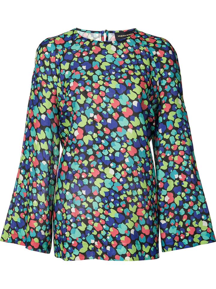 Vanessa Seward Floral Print Blouse, Women's, Size: 38, Wool/silk