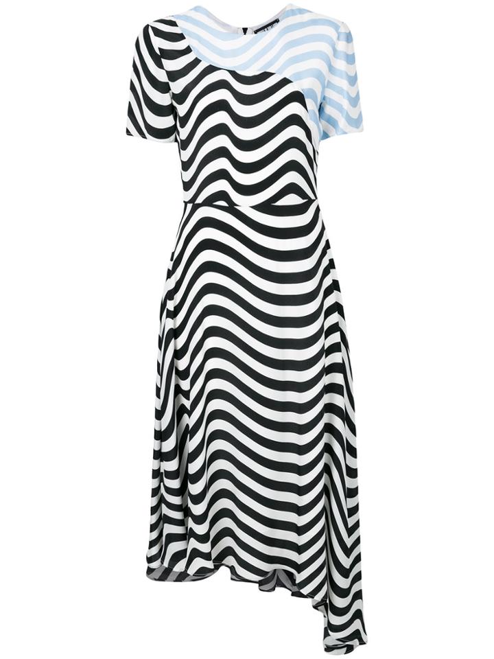 House Of Holland Asymmetric Hypnotic Dress - Black