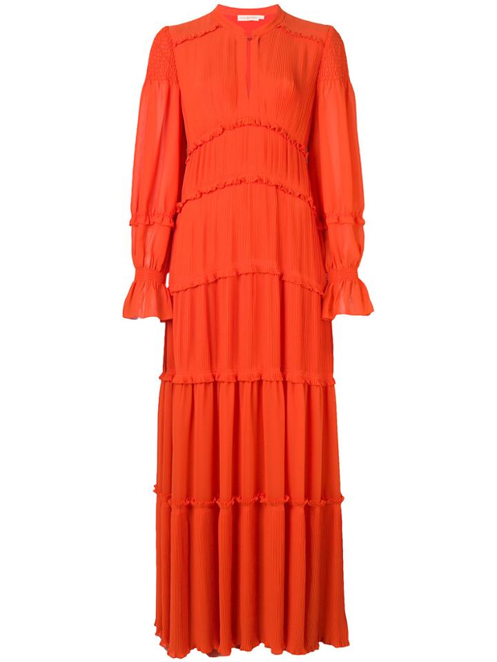 Tory Burch Maxi Peasant Dress - Yellow & Orange