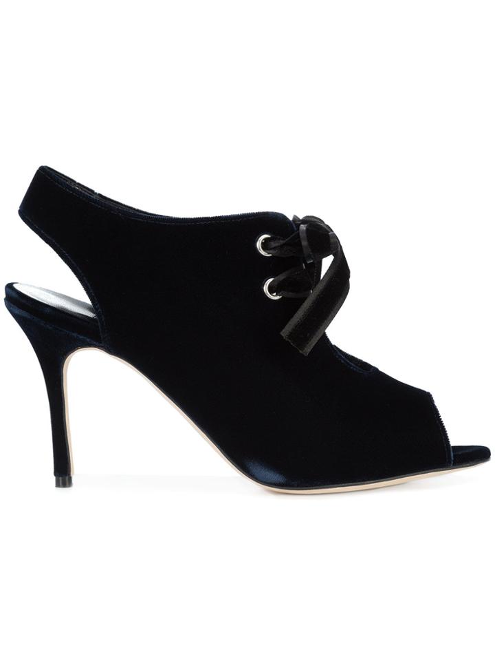 Manolo Blahnik Bandir Mules - Blue