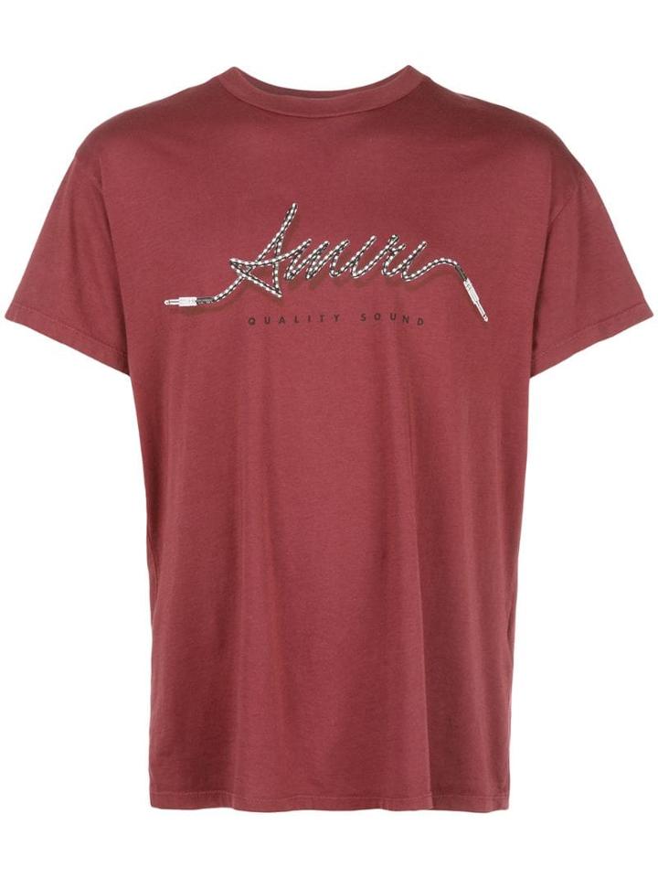 Amiri Plug-in Logo Print T-shirt - Red