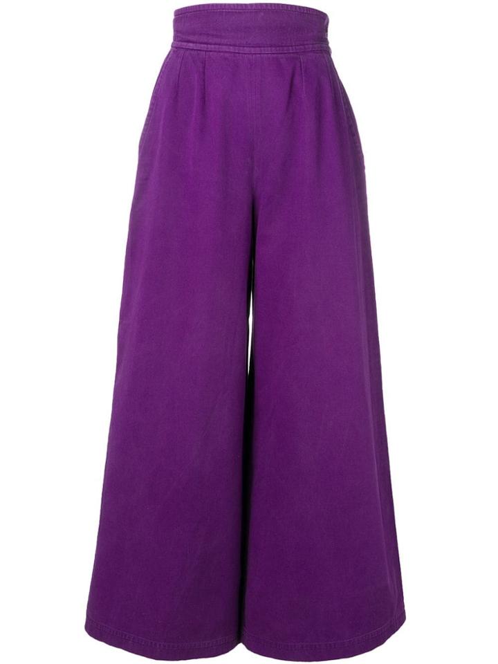 Yves Saint Laurent Vintage High-rise Palazzo Pants - Purple