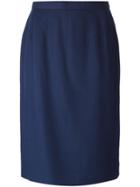 Guy Laroche Vintage High Waist Pencil Skirt - Blue