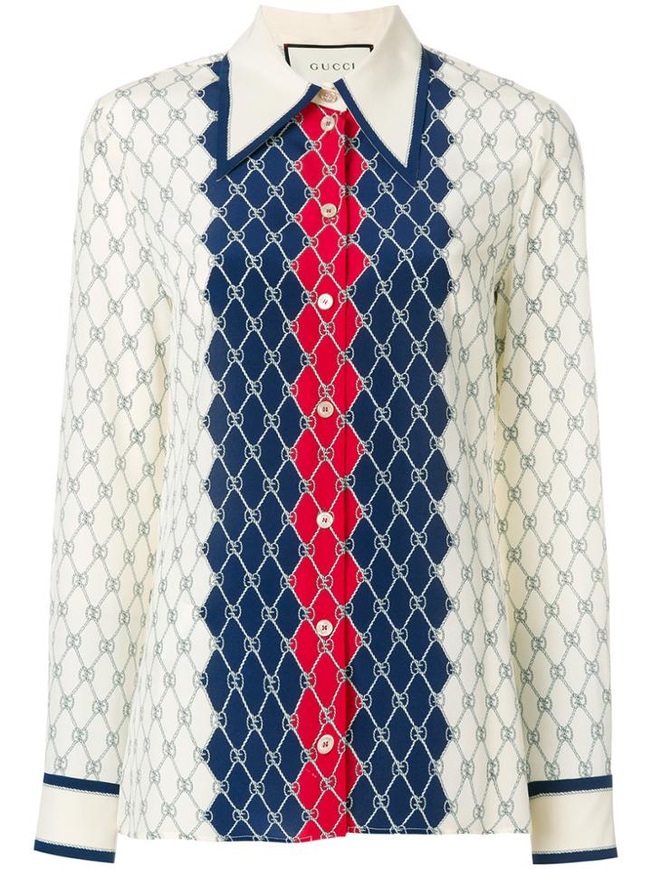 Gucci Gucci Rhombus Print Shirt - Multicolour