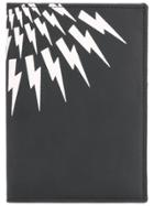 Neil Barrett Lightning Bolt Print Wallet - Black