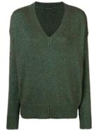 Etro Glitter V-neck Jumper - Green