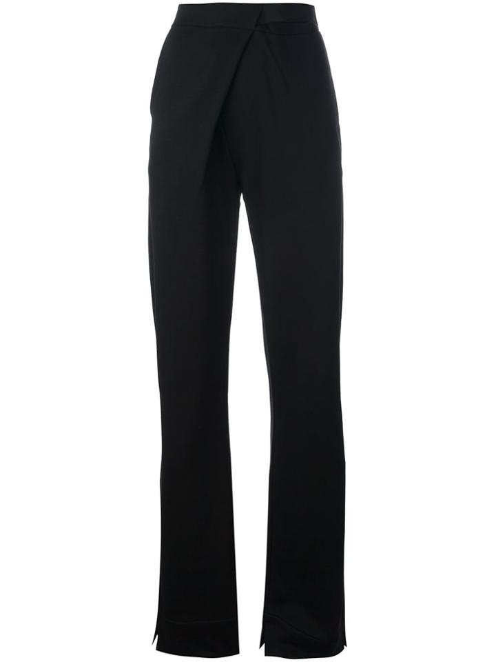 Ann Demeulemeester Flared High-waisted Trousers - Black