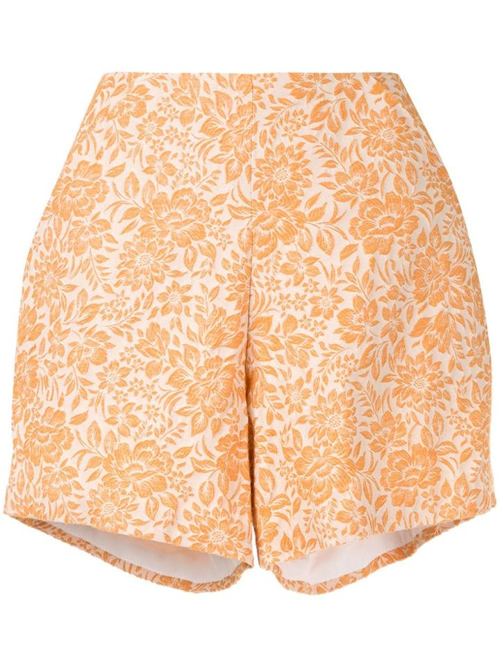 Bambah Floral Cycling Shorts - Orange