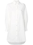 Aalto Sculpture Sleeves Shirt Dress - White