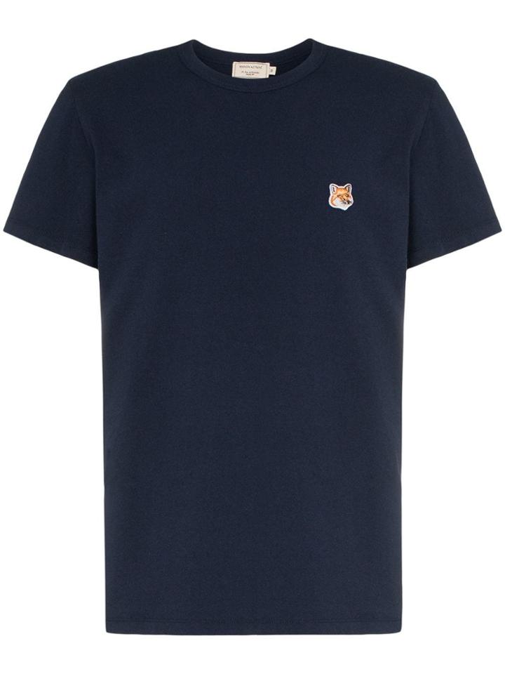 Maison Kitsuné Fox Patch Cotton T-shirt - Blue
