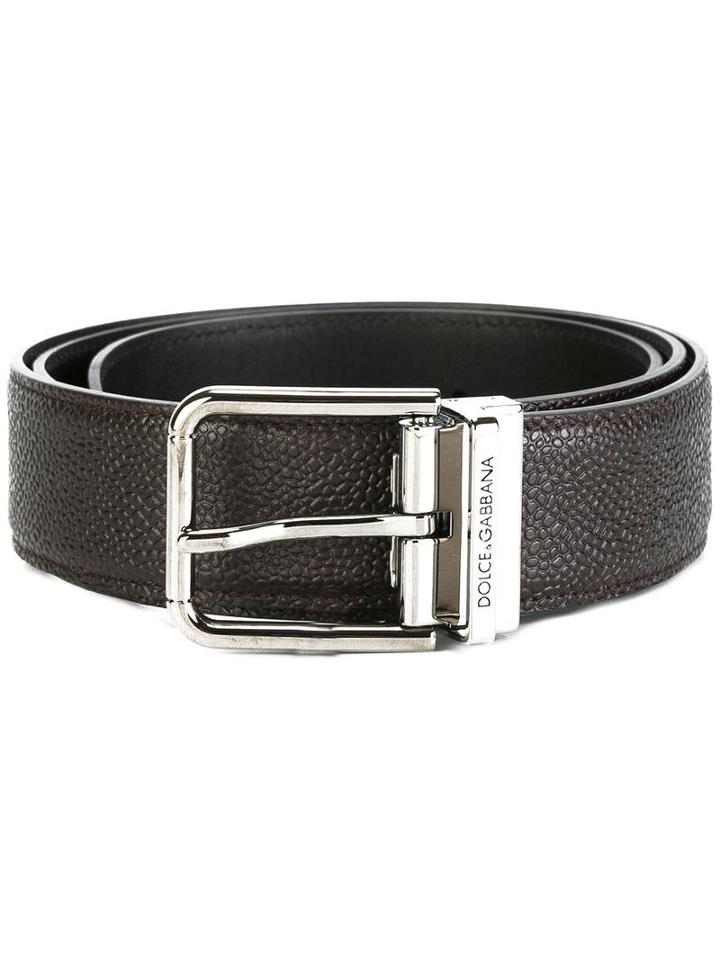 Dolce & Gabbana Classic Belt, Men's, Size: 95, Brown, Leather
