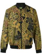 Versace Jeans - Hibiscus Print Bomber Jacket - Men - Polyamide/polyester - 54, Black, Polyamide/polyester
