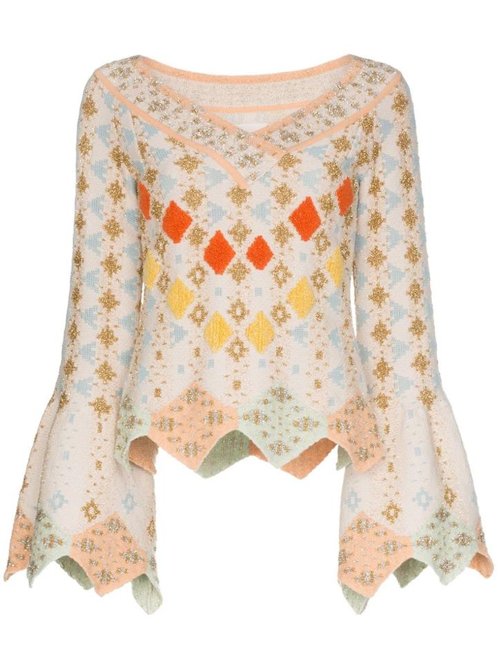 Peter Pilotto Geometric Knitted Jumper - Neutrals