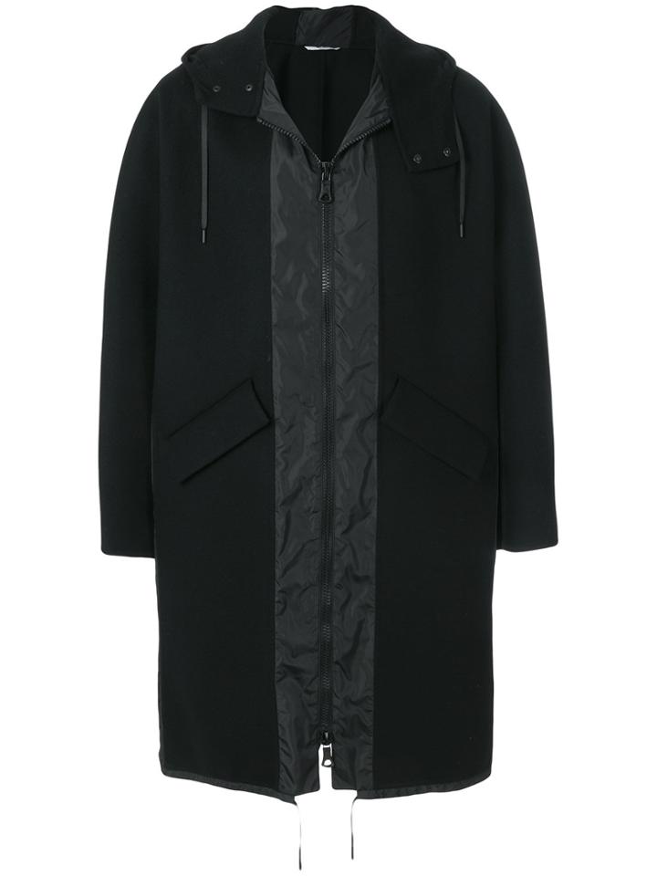 Valentino Oversized Hooded Coat - Black
