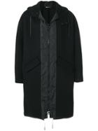 Valentino Oversized Hooded Coat - Black