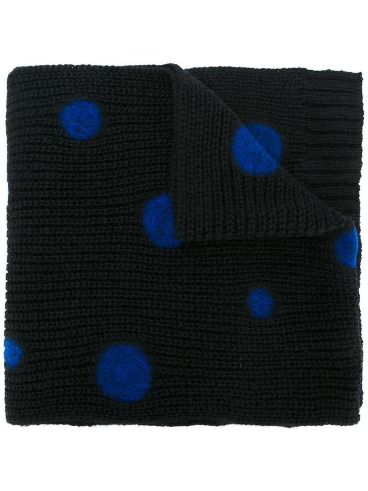 Ps By Paul Smith Dotted Scarf, Men's, Black, Wool/polyester