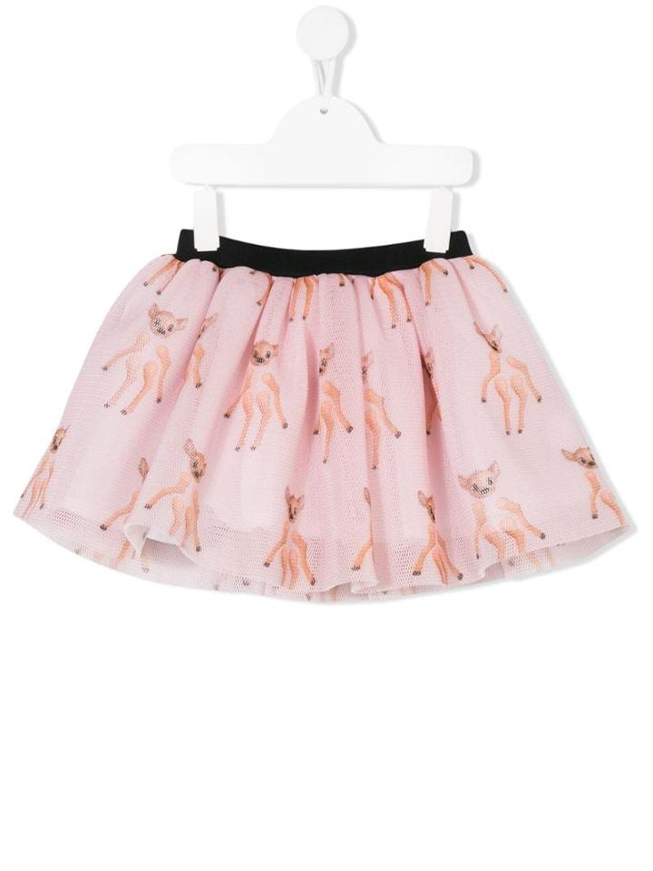 Caroline Bosmans Print Flared Skirt - Pink