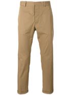 Marni Slim Fit Cropped Chinos - Brown