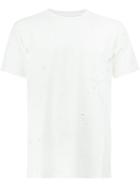The Soloist Distressed Short Sleeve T-shirt, Men's, Size: 50, White, Cotton