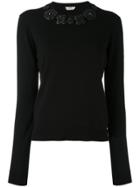 Fendi Floral Embroidered Sweater - Black