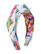 Roberto Cavalli Kids - Printed Headband - Kids - Cotton - One Size, Girl's, White