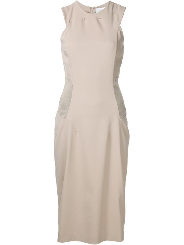 Esteban Cortazar Fitted Panel Dress, Women's, Size: 40, Nude/neutrals, Acetate/polyamide/spandex/elastane