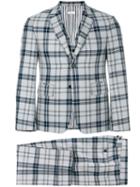 Thom Browne Thom Browne Tartan Suit With Tie - Grey