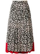 Nº21 Leopard-print Pleated Skirt - Neutrals