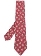 Kiton Pattern Print Tie - Red